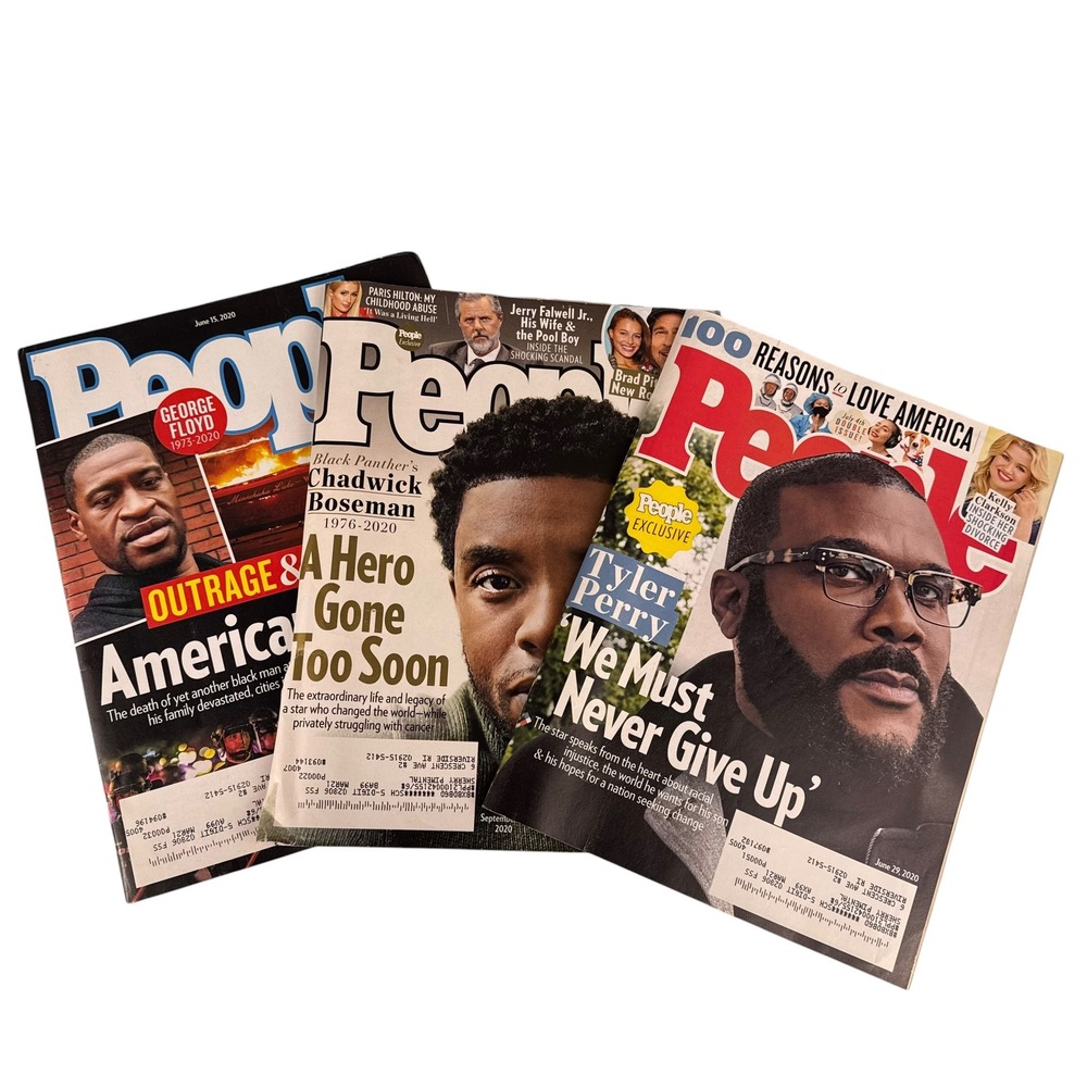 People Magazine 2020 Lot 3 George Floyd Chadwick‎ Boseman Tyler Perry Lady Gaga